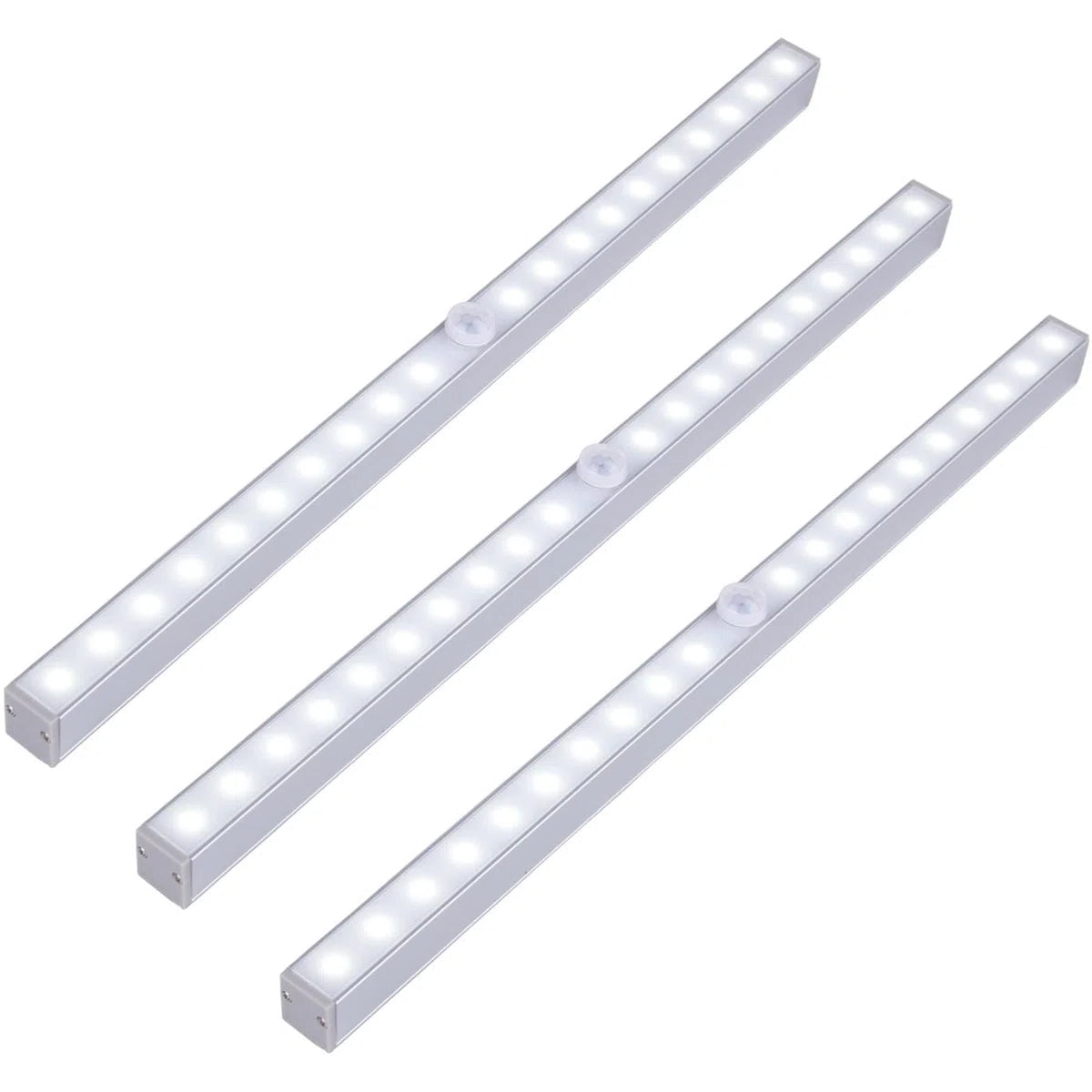 3-Pack Wireless Battery-Operated Under Cabinet Light Bar with Motion Sensor