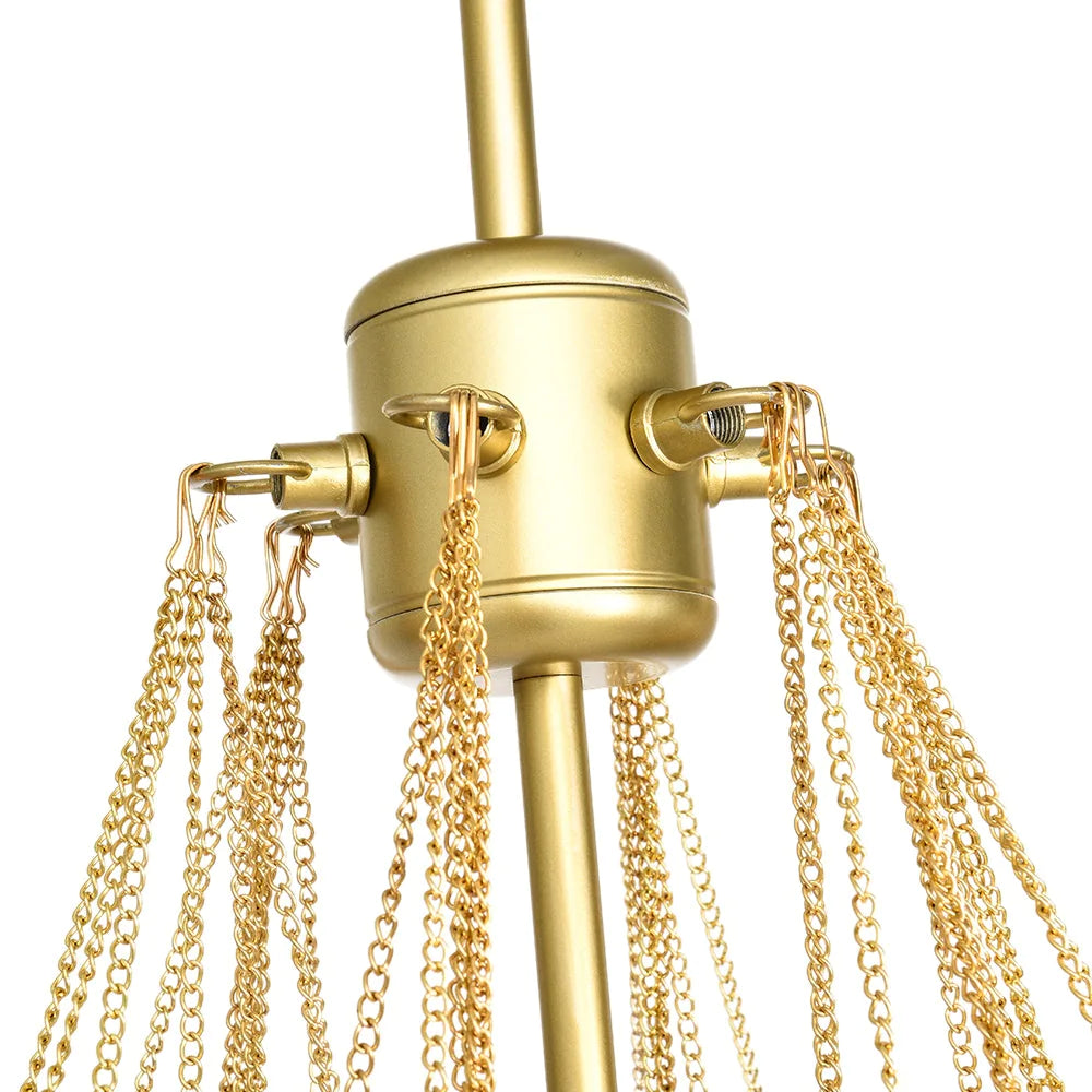 3-light Glass Globe Bubble Chandelier - Brass Black, Opal Glass - Brass