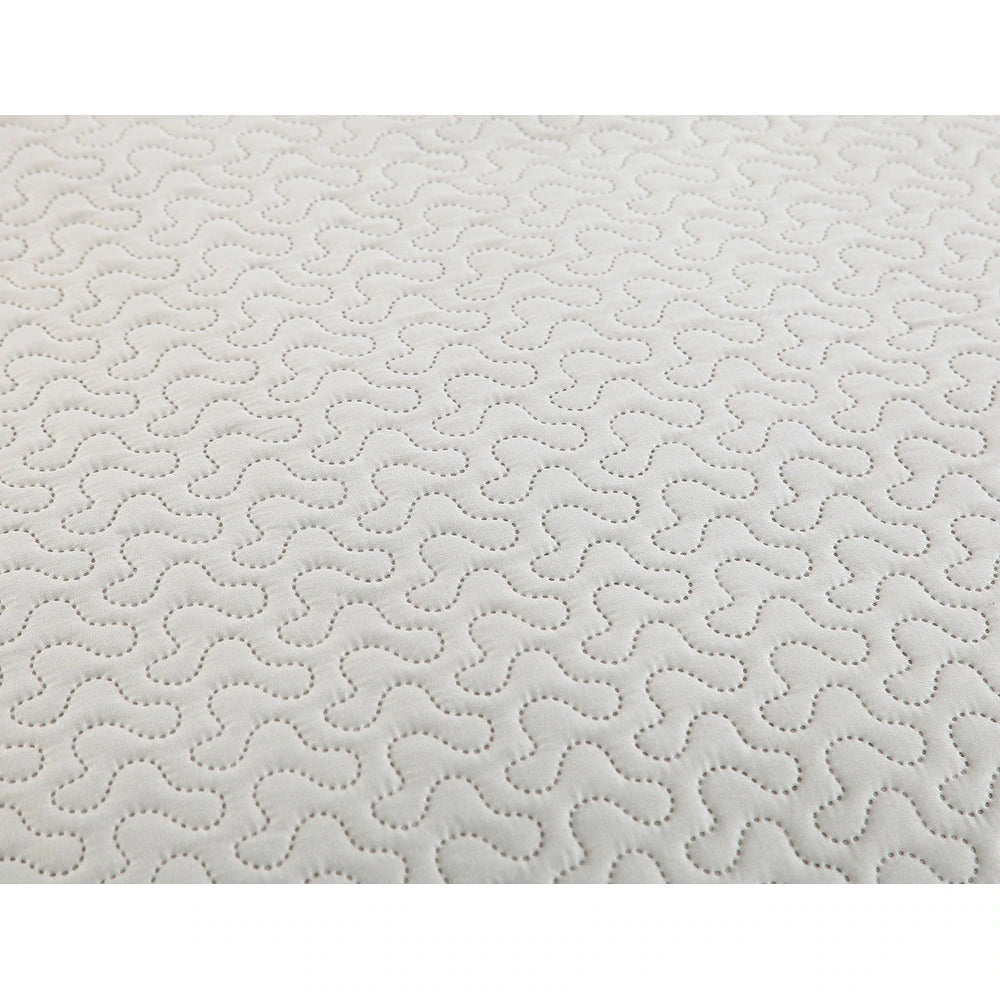 3-piece Fashionable Solid Embossed Quilt Set Bedspread Cover - White coin - King