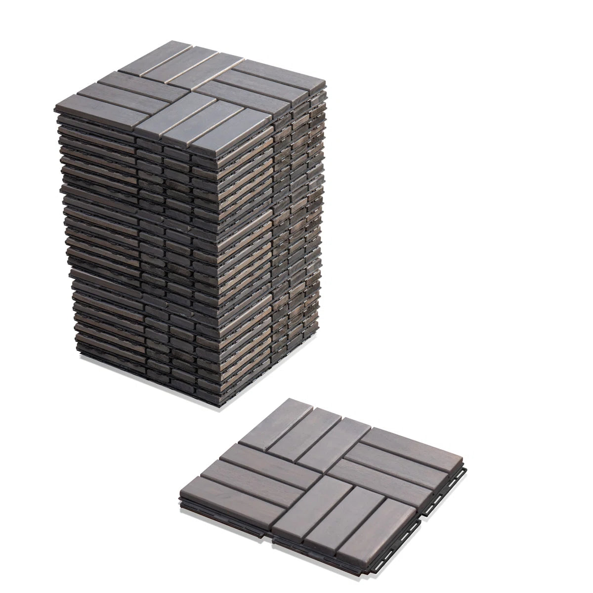Wood Interlocking Deck Tiles