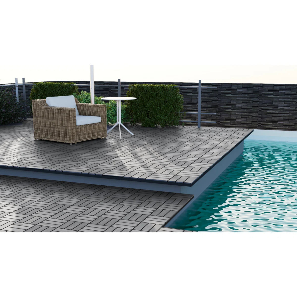 Wood Interlocking Deck Tiles