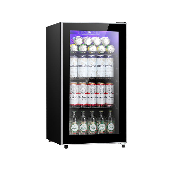 Beverage Cooler Refrigerator Soda Drink Beer Fridge with Wine Storage