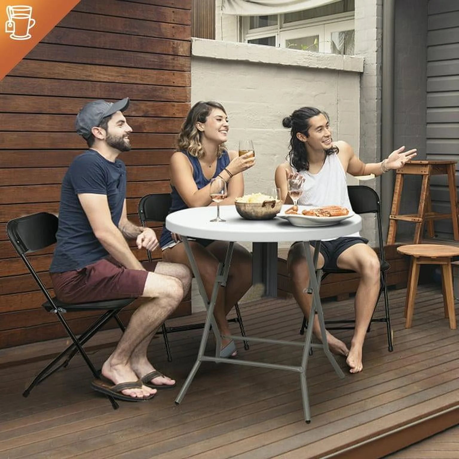 4 Pack Indoor Outdoor Events Seats Black