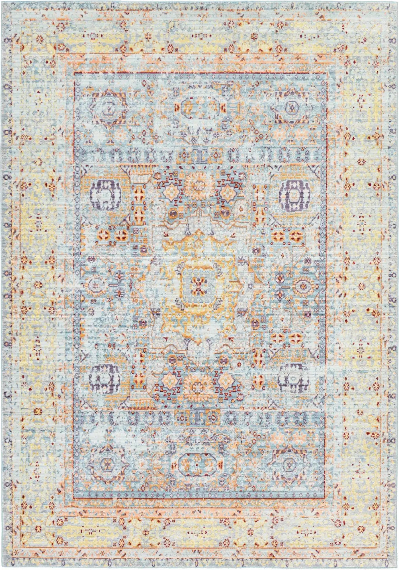 Light Blue 5'x8' Austin Rectangle Rug - SHOWROOM ITEM 