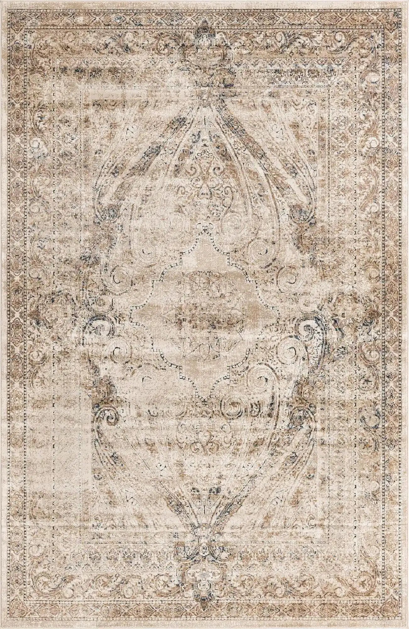 Beige 6' 1 x 9' Chateau Rectangle Rug