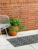 Blue Outdoor Trellis Runner Rug