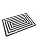 Black and White 2' 2 x 3' 1 Eco Verse Indoor Outdoor Washable Rug