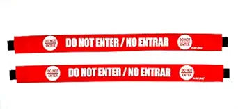 Do Not Enter Sign with Magnetic Ends English and Spanish Door Barricade Barrier (2 Pack)