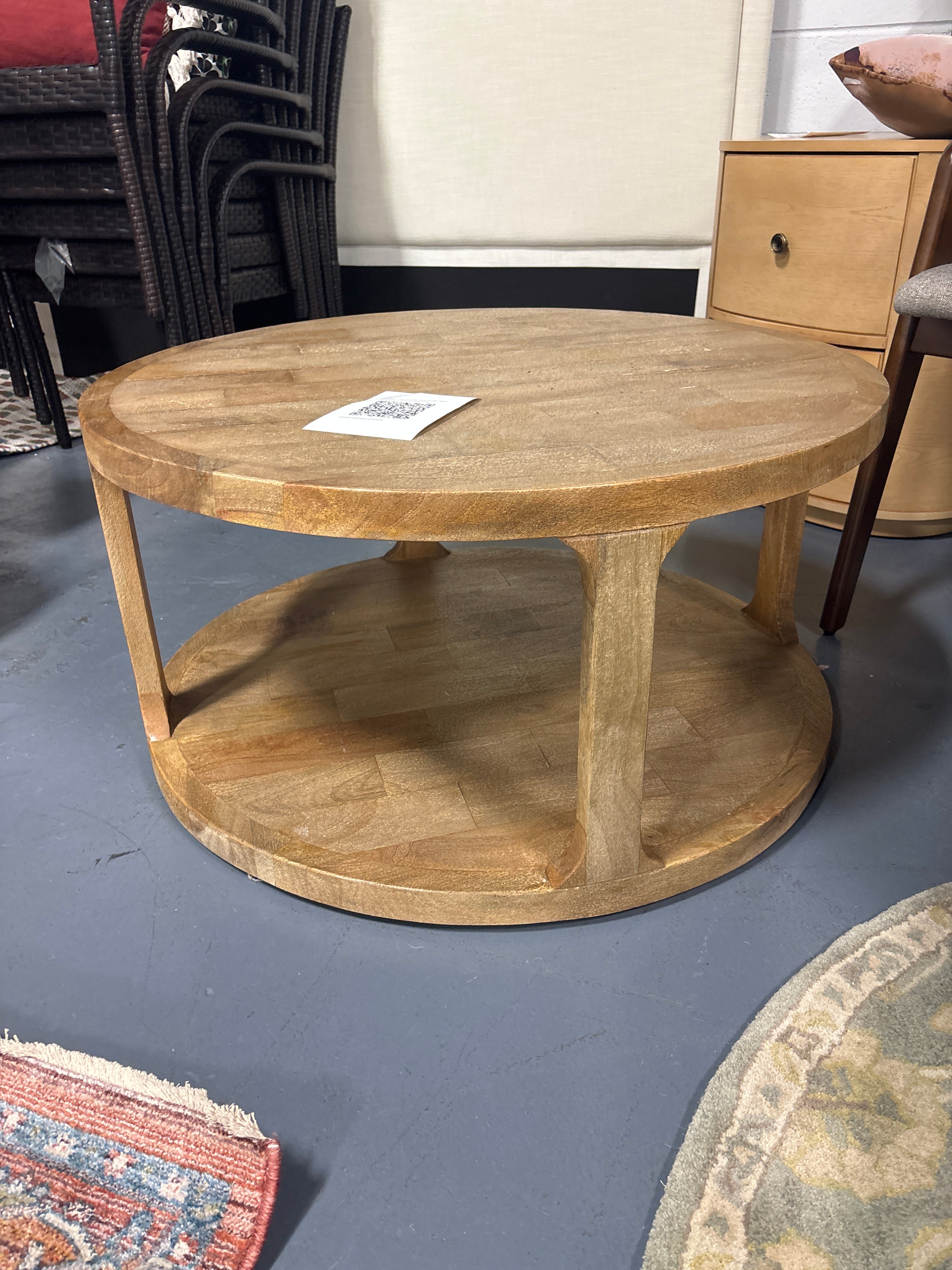 Castalia Round Natural Wood Coffee Table - Threshold™ - SHOWROOM ITEM
