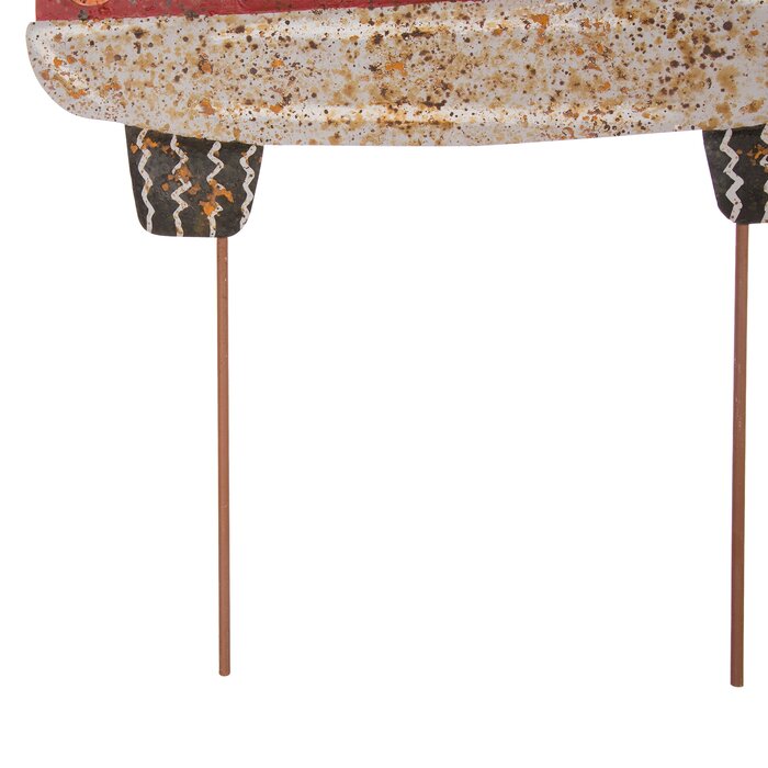 32"H Rusty Metal Christmas Truck Yard Stake or Standing Decor or Wall Decor (no further discounts)