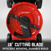 3-in-1 Gas Push Lawn Mower with 144cc Engine, 6-Position Height Adjustment