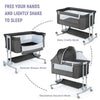 Baby Bassinet Bedside Sleeper Bassinet For 0-6 months Baby Unisex (Dark Gray)