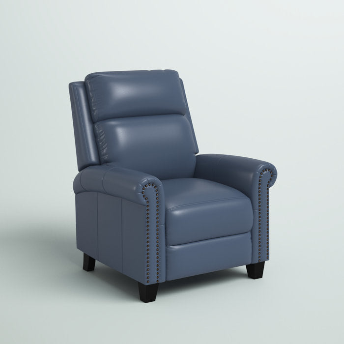 Top Grain Genuine Leather Pushback Recliner