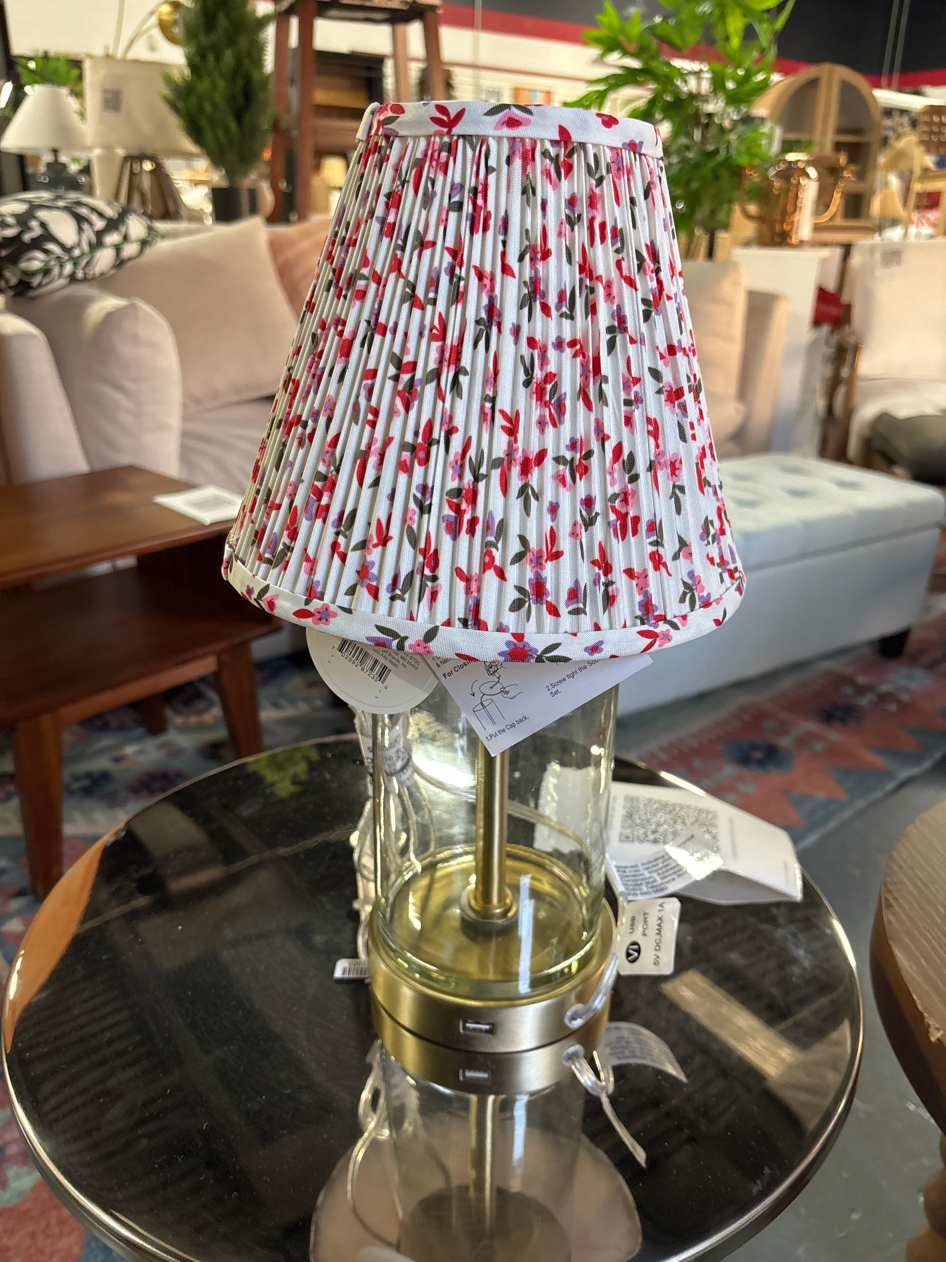 Fillable Accent with USB Table Lamp - Brass SHOWROOM ITEM