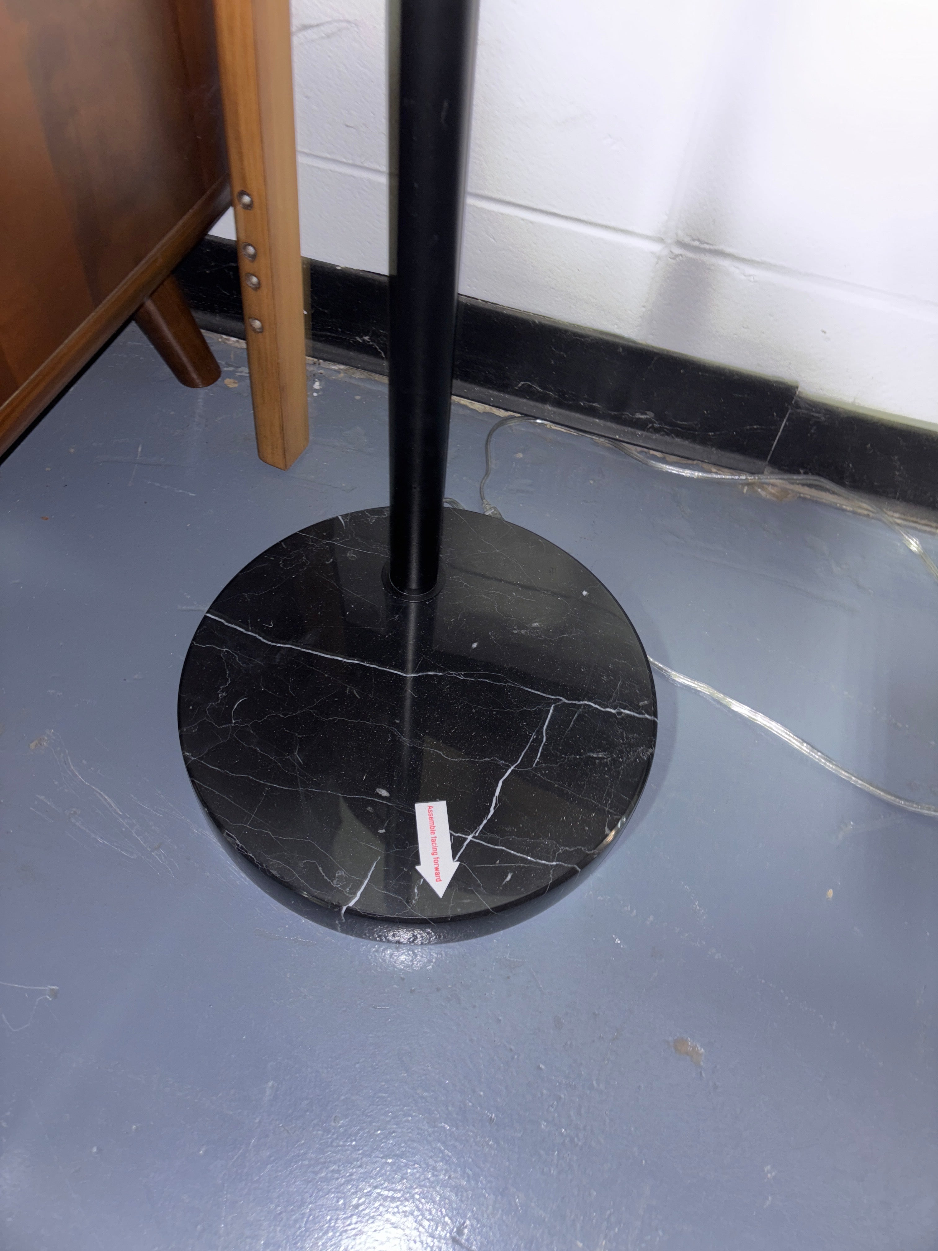 82"x56" Avenal 3-Head Shaded Arc Floor Lamp - Black SHOWROOM ITEM
