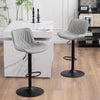Swivel Bar Stools Set of 2 Adjustable Leather Counter Barstool, Gray - 2 BOXES