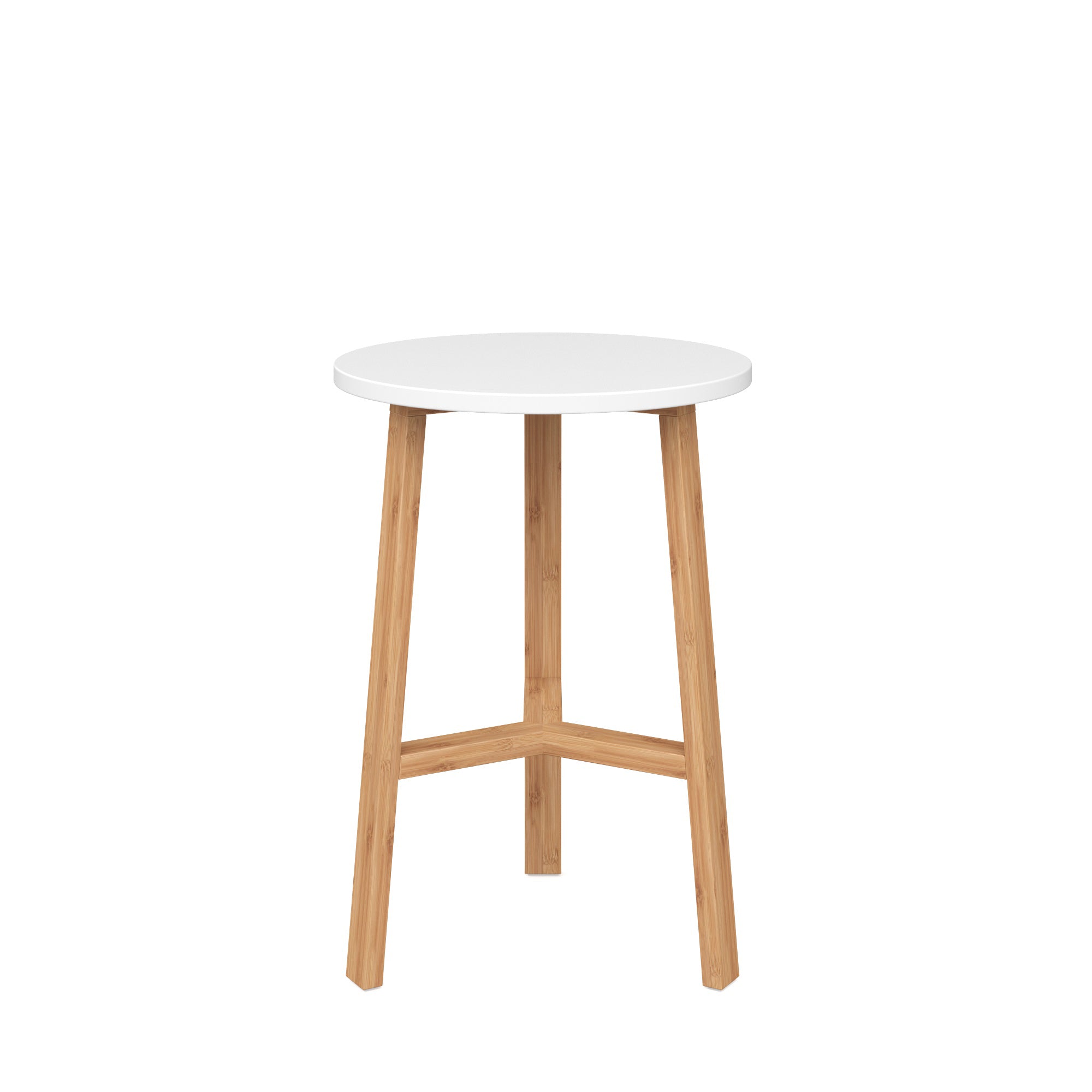 Bamboo & Wood Round End Table
