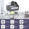 Baby Bassinet Bedside Sleeper Bassinet For 0-6 months Baby Unisex (Dark Gray)