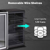 Beverage Refrigerator Cooler -120 Can Mini Fridge Glass Door for Soda Beer or Wine Constant Glass Door for Home/ Office/ Bar