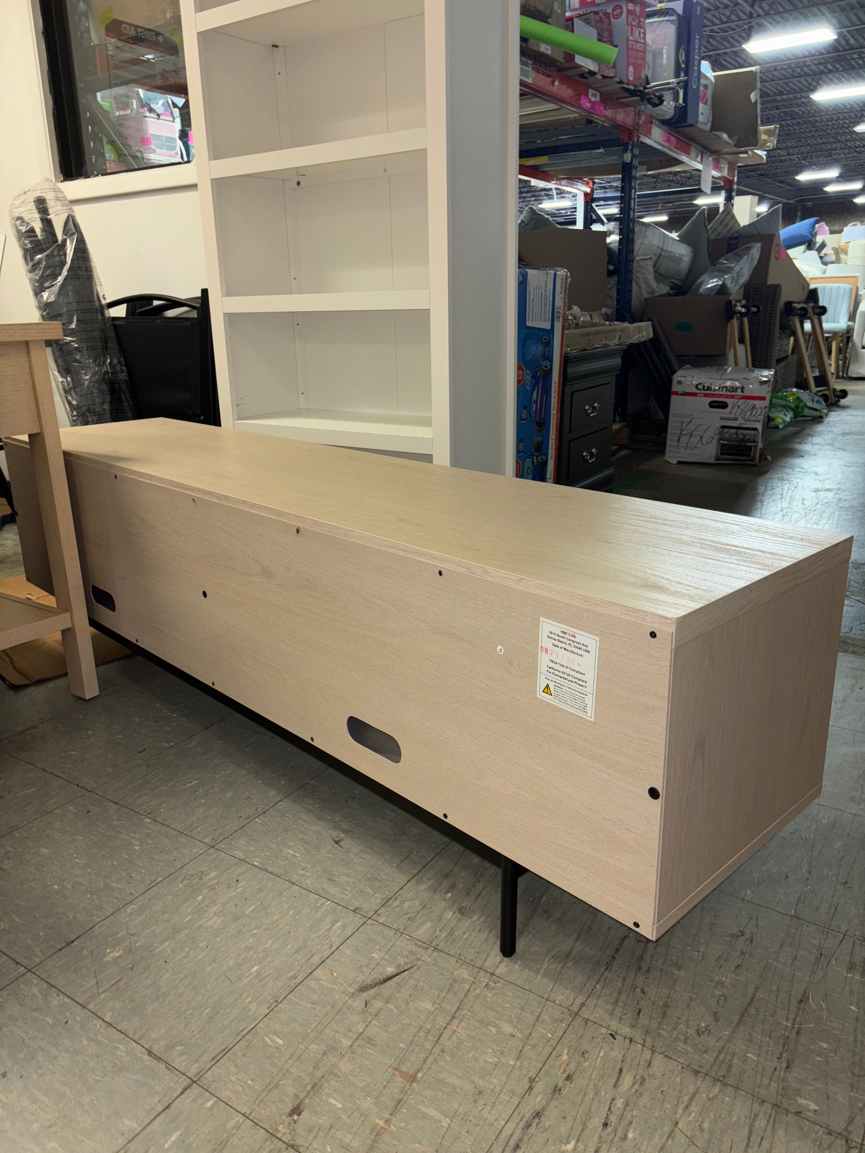 Whitman TV Stand for TVs up to 75" - Alder White SHOWROOM ITEM