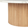 Marbled Wood Round Coffee Table Base ONLY