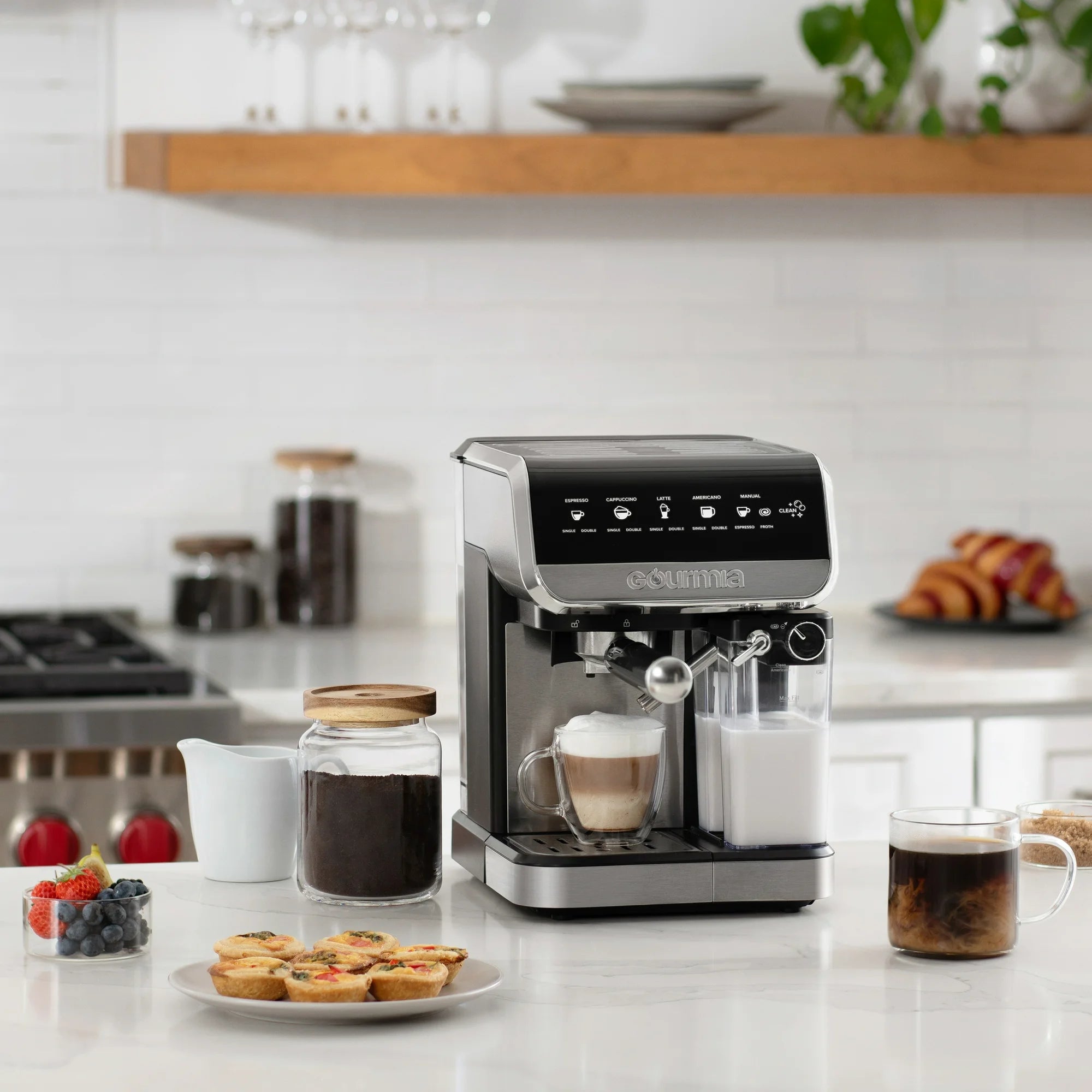 Espresso 15-Bar, 4-Cup Stainless Steel Automatic Espresso Machine