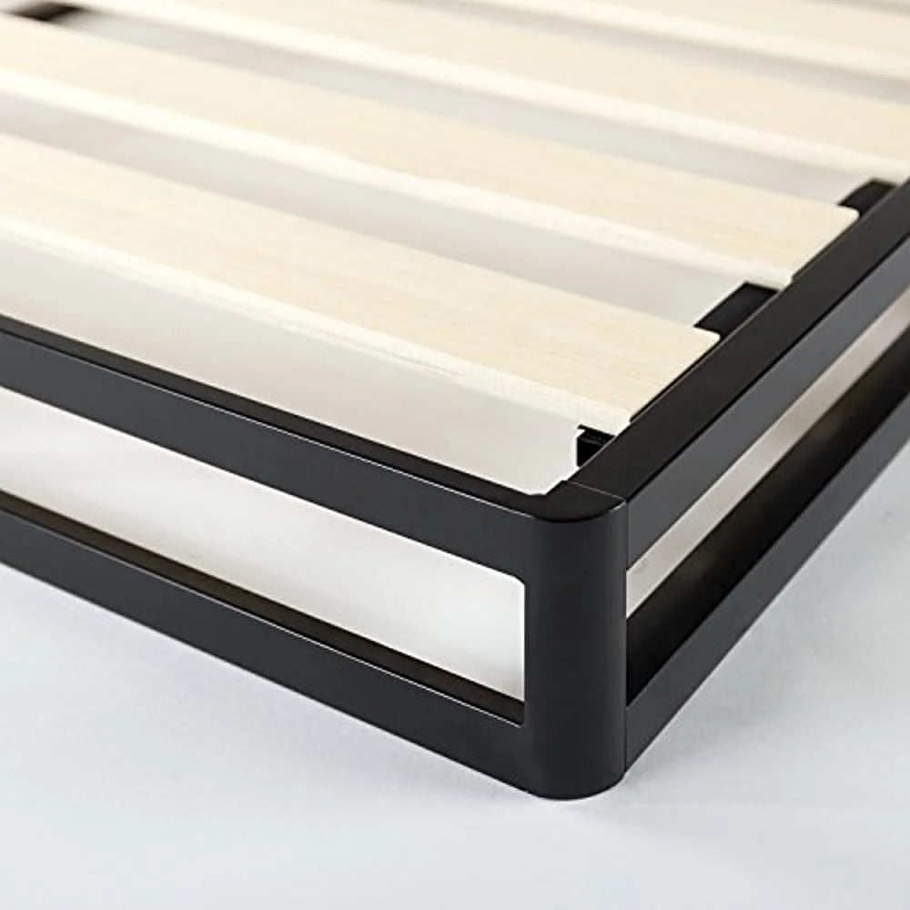 Low Profile Metal Smart Box Spring / Mattress Foundation / Wood Slat Support / Easy Assembly, Queen