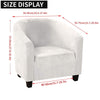 2 Pack Club Chair Cover Velvet Stretch Tub Chair Slipcover Spandex Soft Armchair Sofa Cover Furniture Protector for Living Room Bar Cafe Hotel (White)