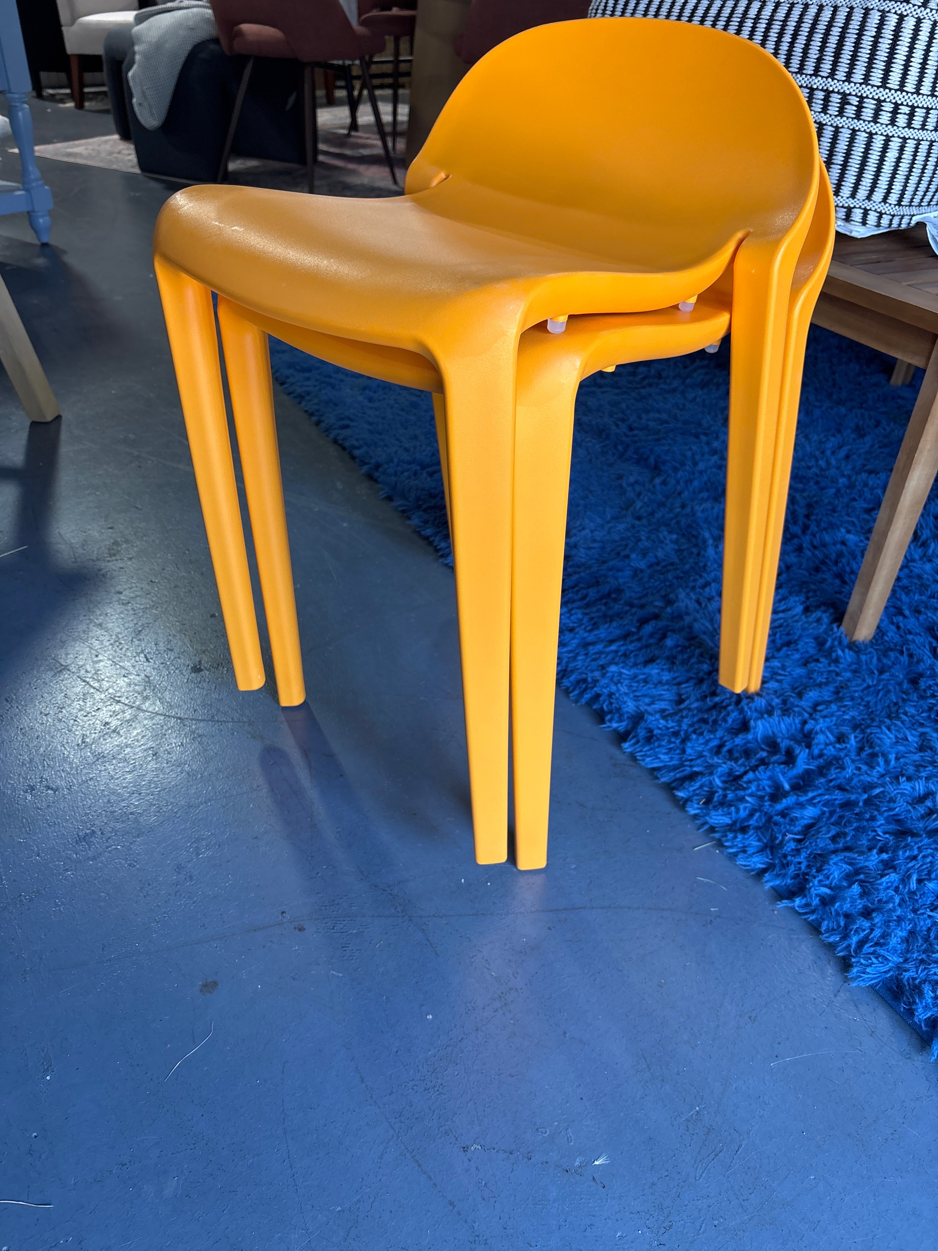 2pc Lagoon Joyous Short Stool - Orange SHOWROOM ITEM