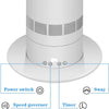 Bladeless Tower Fan 10-Hour Timing Closure Standing Fan (Silver)