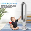 Bladeless Tower Fan 10-Hour Timing Closure Standing Fan (Silver)