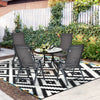2 Pack Folding Dining Chairs Adjustable Reclining Back Chairs Suitable for Outdoor & Indoor Gray