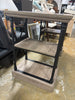 Conway Wood Writing Desk with Storage - Gray SHOWROOM ITEM