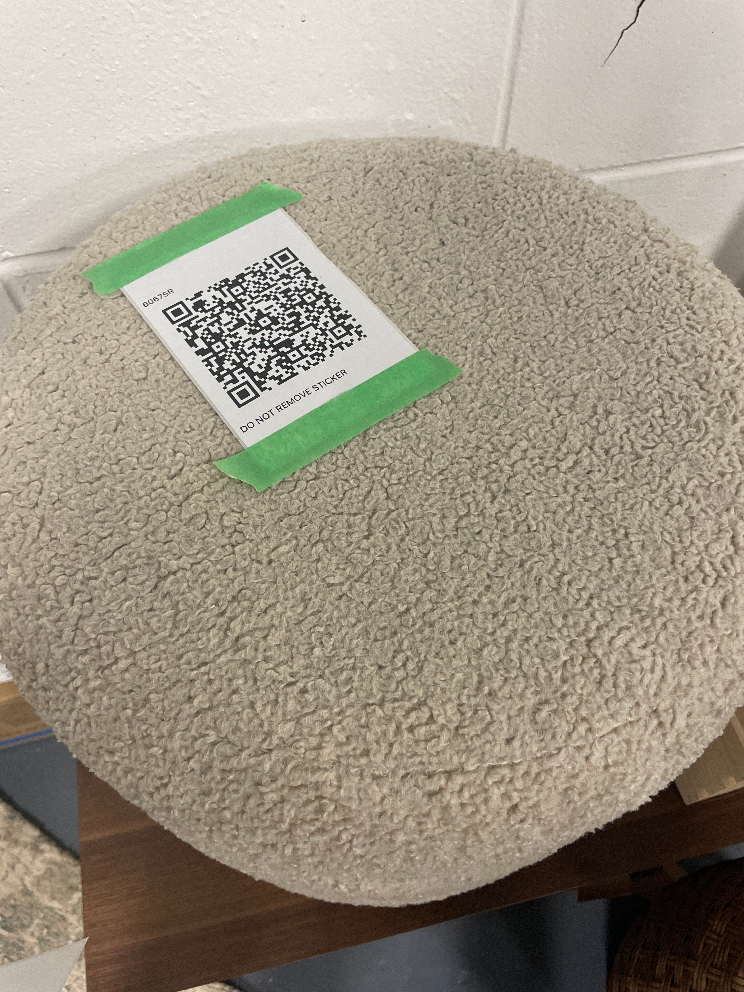 Clarkdale Channel Tufted Ottoman SHOWROOM ITEM