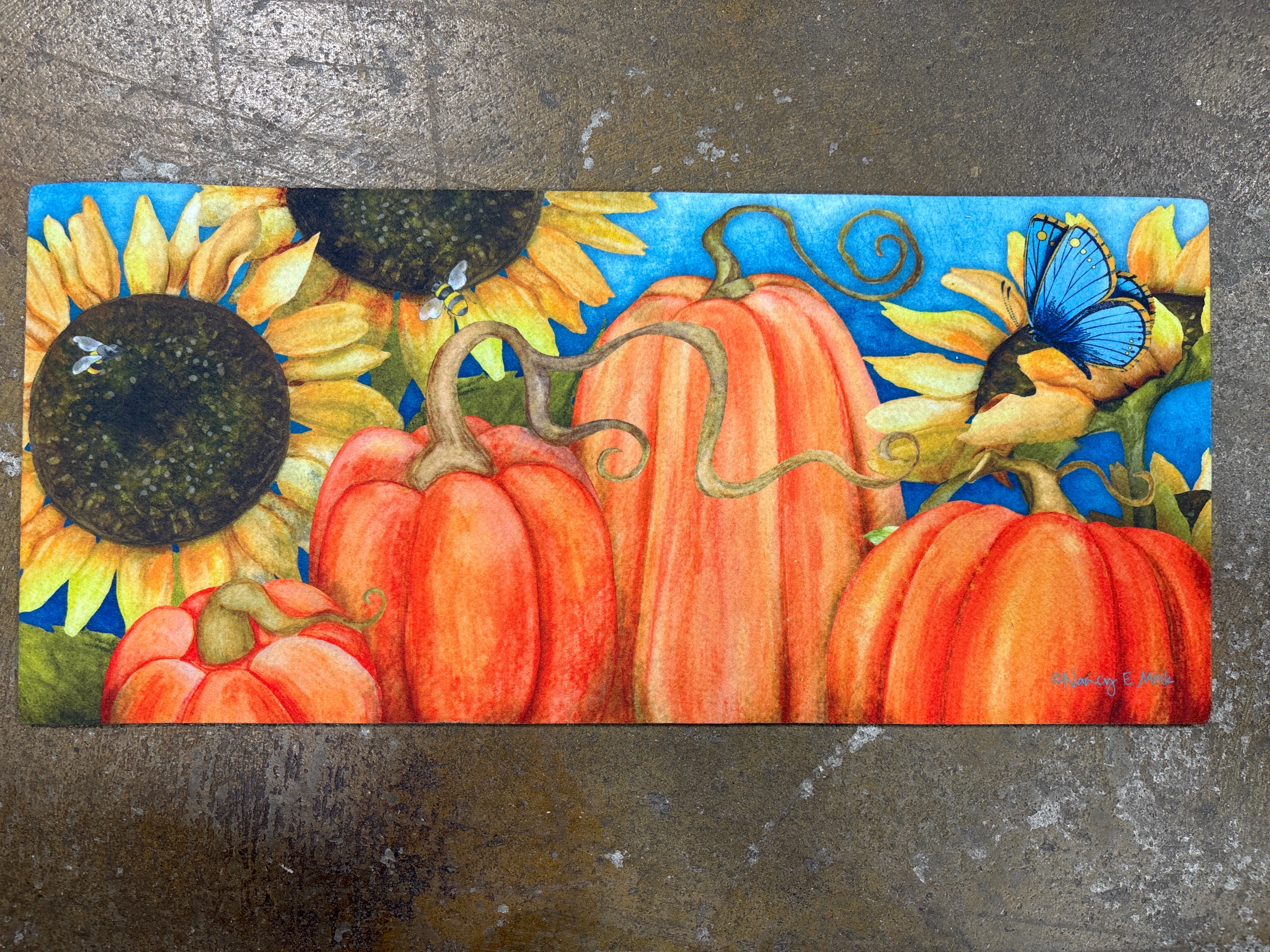 22" x 10" Evergreen Pumpkin Sassafras Switch Puzzle Mat SHOWROOM ITEM