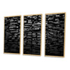 3D Geometric Background Framed On Canvas 3 Pieces Print