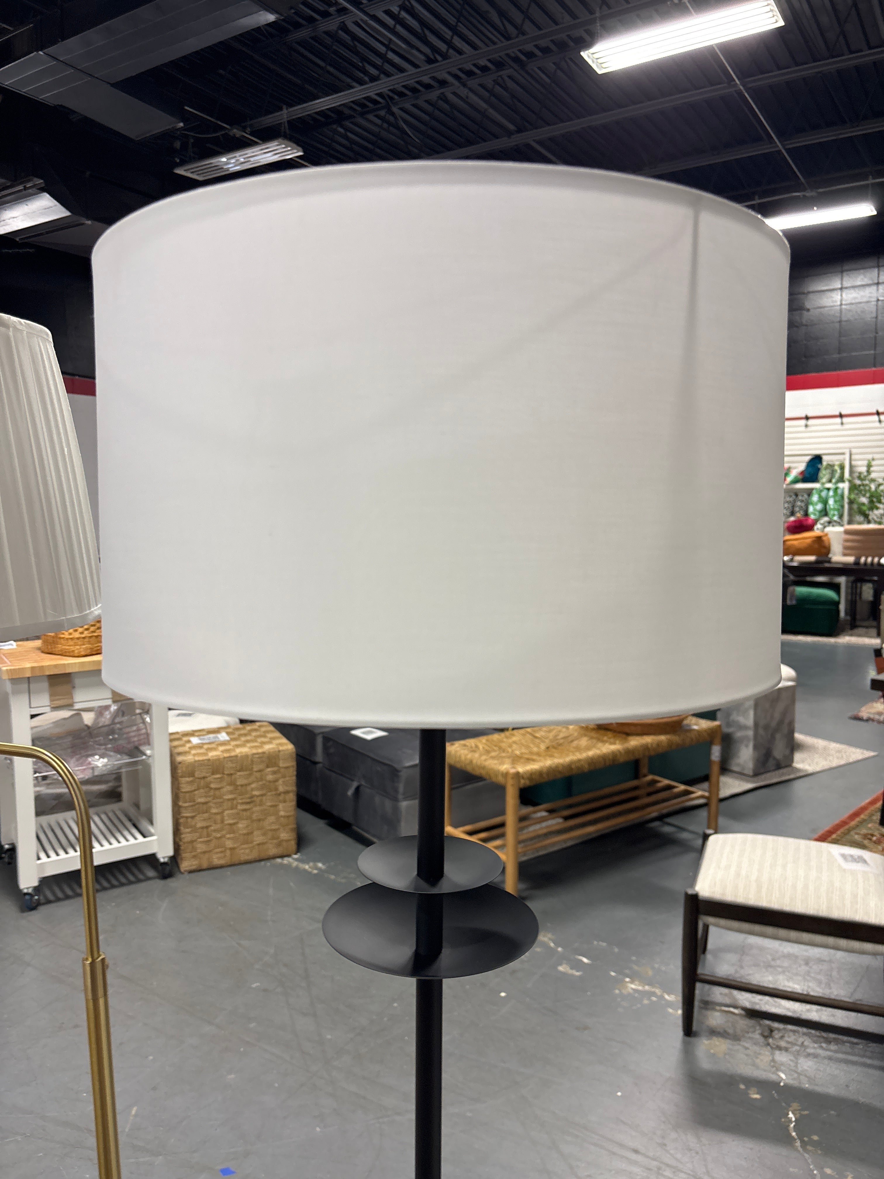 63" Black Traditional Shaped Floor Lamp SHOWROOM ITEM