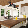 3 - Light Pool Table Lights Cone Pendant with Wrought Iron Accents
