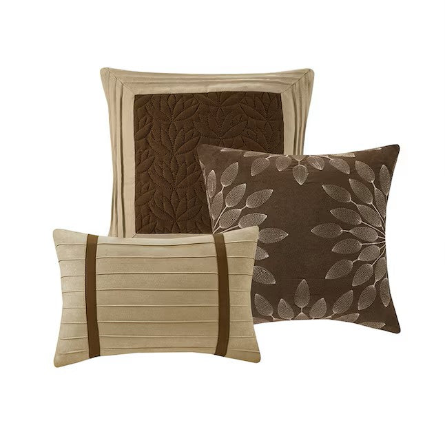 7-Piece Natural Queen Comforter Set - Queen