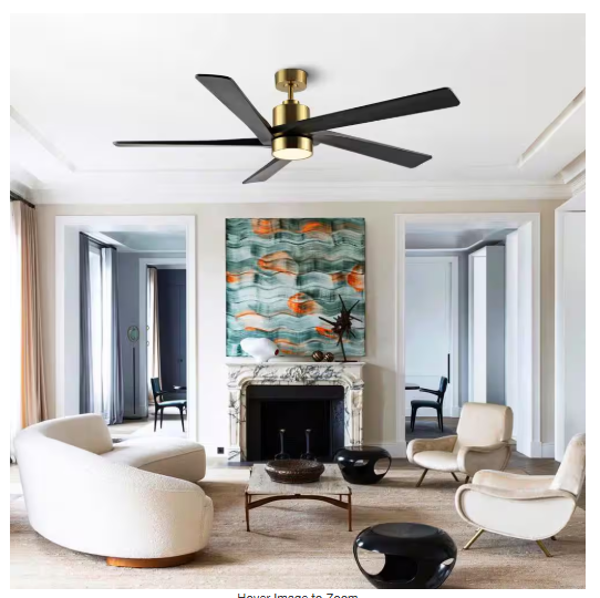 DC Indoor Ceiling Fan with Integrated LED and Remote Control