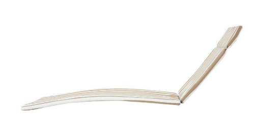 2-Piece Outdoor Chaise Lounge Cushion (Without Chaise Lounge) in Brown and White