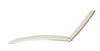 2-Piece Outdoor Chaise Lounge Cushion (Without Chaise Lounge) in Brown and White