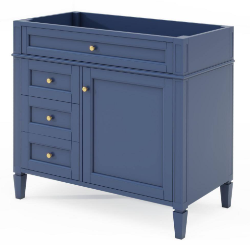 Bath Vanity Cabinet without Top in Blue