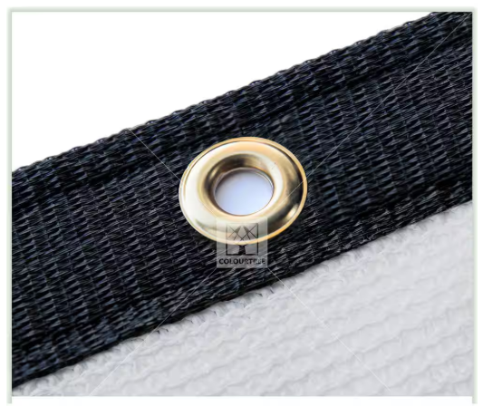 White Privacy Fence Screen Mesh Fabric Cover Windscreen with Reinforced Grommets