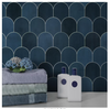 Fish Scales Green Peel and Stick Backsplash Stone Composite Tile