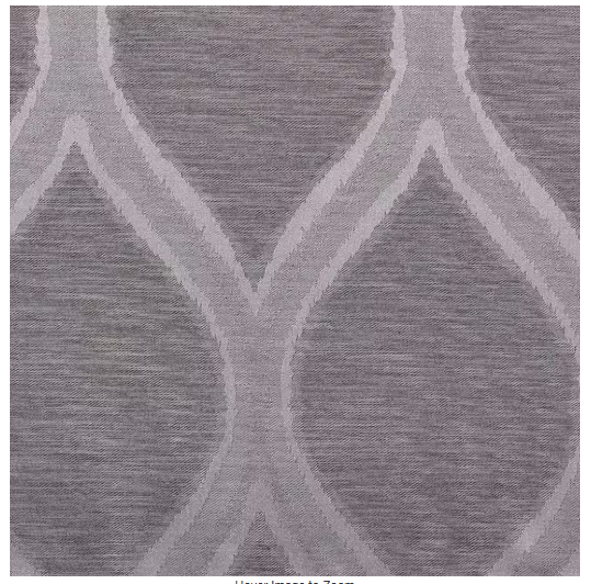 Montrose Ash Grey Ogee Light Filtering Grommet Top Curtain (Set of 2)