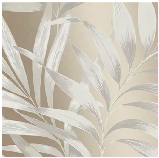 Yasuni Nude Cream Neutral Leaves Tropical Paste the Wall Wallpaper