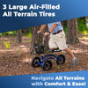All Terrain Steerable Knee Scooter Blue