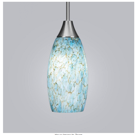 Light Blue Adjustable Rods Medium Pendant Light - Set of 2