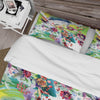'Vibrant Wild Spring Leaves and Wildflowers X' Modern Duvet Cover Set - Full - Queen